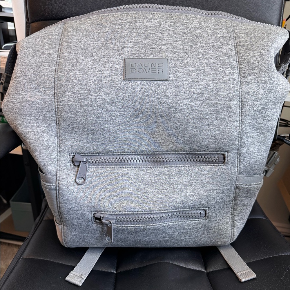 Indi neoprene diaper backpack in heather grey, size large